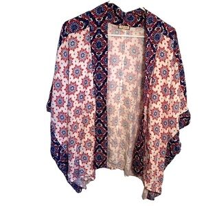 Eyeshadow Open Circle Starburst Kimono White Red Blue